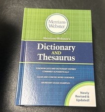 Lot of 5 Merriam-Webster Dictionary Thesaurus Hardcover Classroom Set