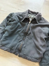 Vintage 40s 50s Gabardine Rockabilly Workwear Zip Up Jacket 2T-3T Toddler RARE!