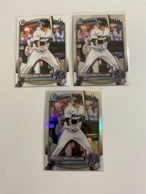 2025 Bowman Draft Max Williams Lot (Refractor, Chrome, Base)
