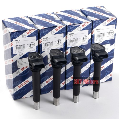 4x Ignition Coils Modules BOSCH Genuine For VW Tiguan CC AUDI A4 A5 Q5
