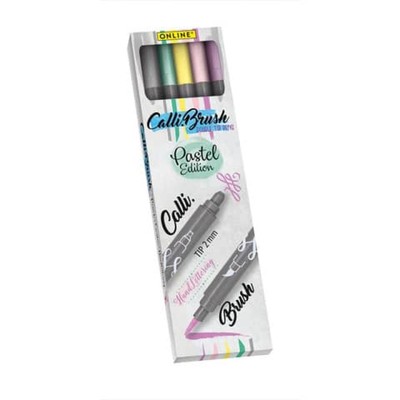 ONLINE Kalligraphie Stifte Calli Brush Double Tip Pastell 5 Stück (19079)