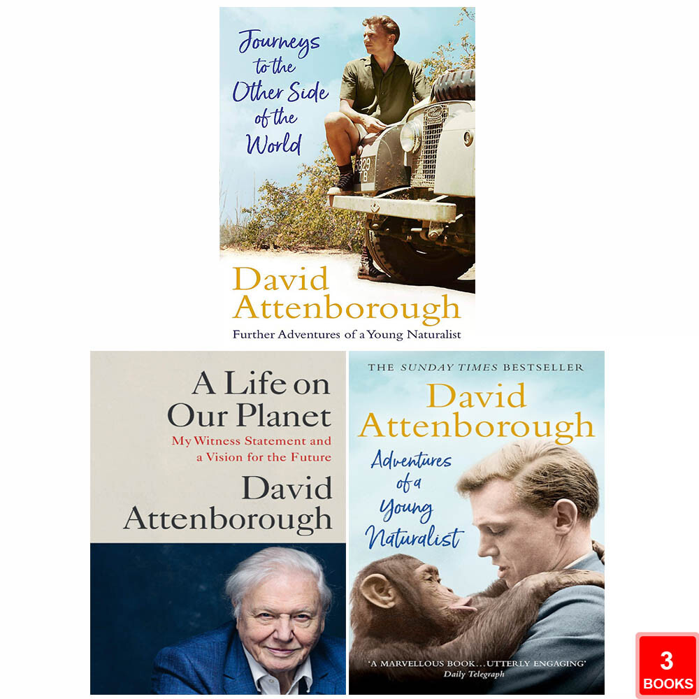 David Attenborough 3 Books Collection Set Journeys to the Other Side NEW