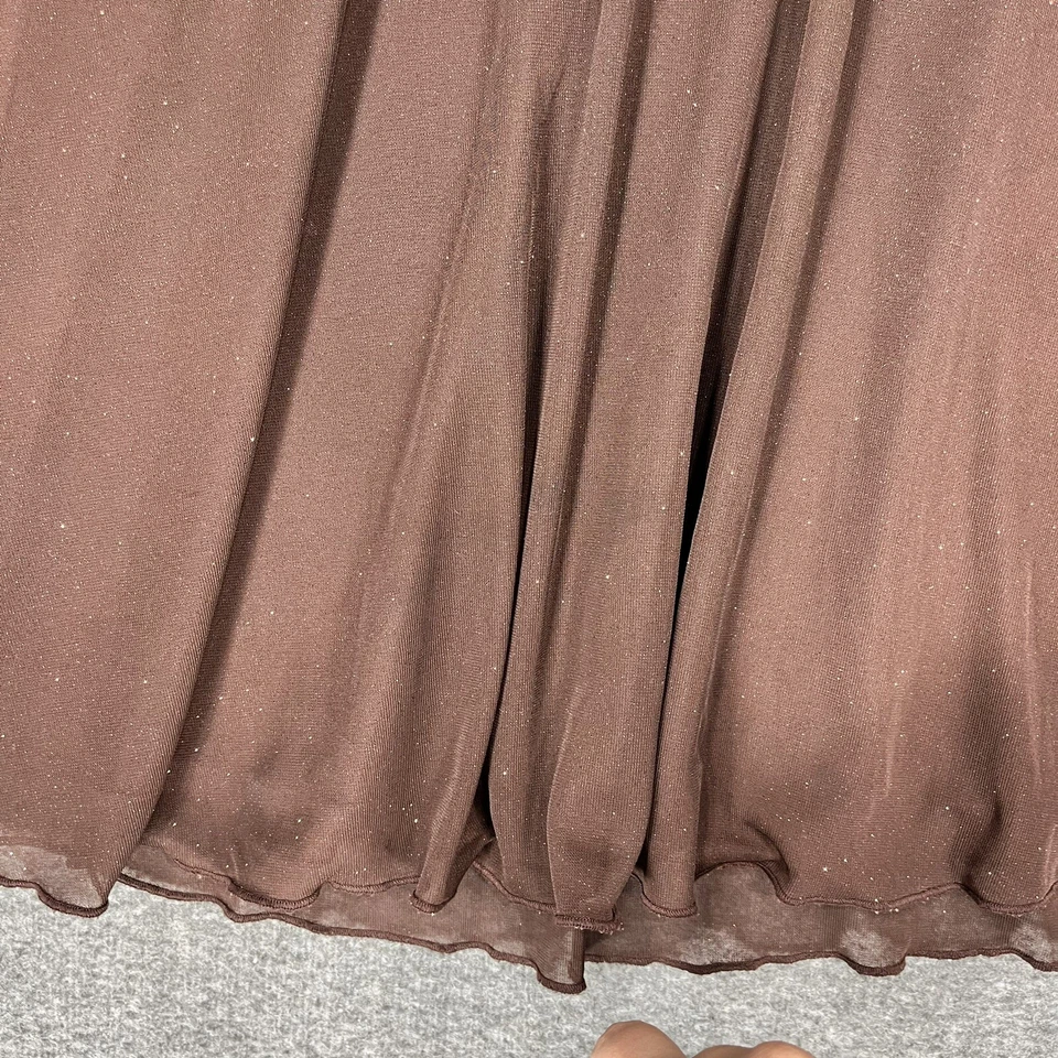 Y2K Speechless коричневый с бретелью через шею трапециевидный колена платье женщин M чистый с подкладкой - Изображение 4 из 4