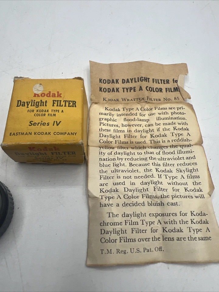 Vintage Kodak Daylight Wratten Filter No. 85 Series 4 for Type A Film - Image 3 of 3