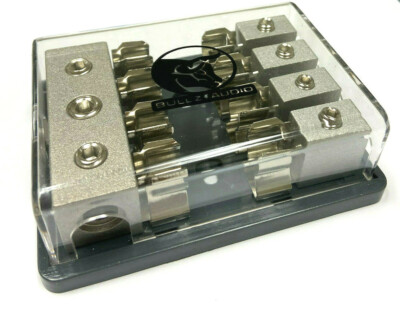 AGU FUSE  DISTRIBUTION BLOCK One 0/2, Two 4 GA IN FOUR 8 GAUGE AWG OUT 12 VOLT