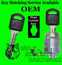 Chevy GMC OEM Single Door Lock Key Cylinder Tumbler Barrel 2 GM Logo Keys 706591