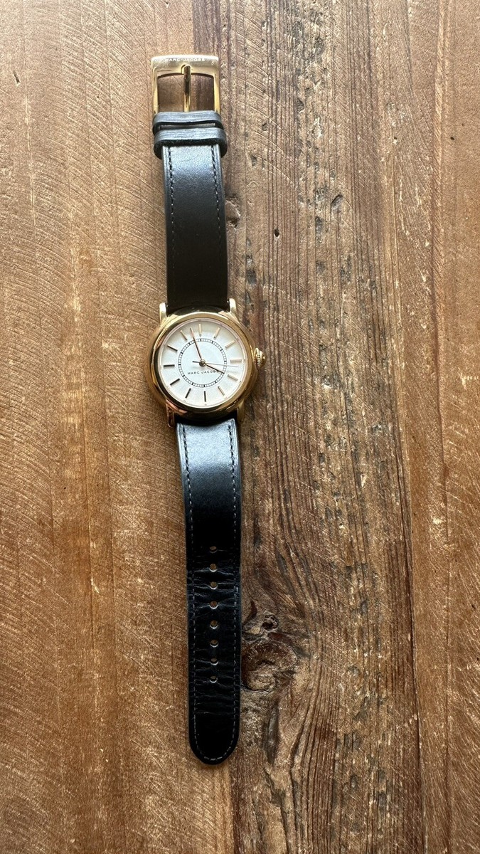 Marc Jacobs Womens Black Leather watch Color gold | eBay display picture 3