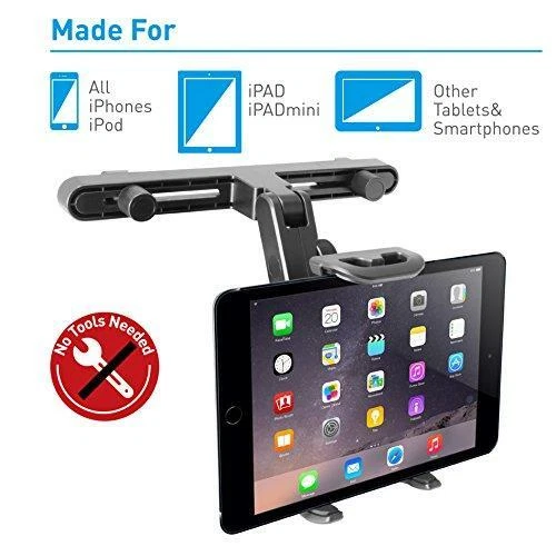Soporte para Tableta Reposacabezas Coche Macally, Soporte para Coche iPad Ajustable para Niños en Foto 2 de 4