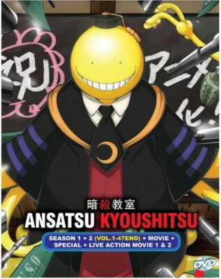 DVD English Audio ANSATSU KYOUSHITSU SEASON 1+2 +MOVIE+SP +LIVE ACTION MOVIE 1&2