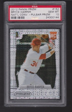 2012 PANINI PRIZM PULSAR REFRACTOR RC #152 BRYCE HARPER PSA 10 GEM MINT POP 1