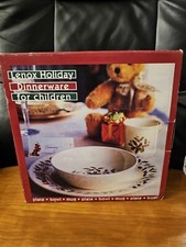 Lenox Dinnerware HOLIDAY 3 Pc Place Setting for Children Kids Melamine Vintage