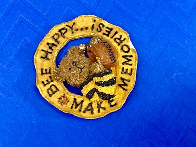 BEE happy, make memories, Adorable Vintage Boyds Bears & Friends Brooch Pin 