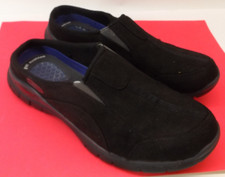 Womens Dr Scholls Black Slip-on Mule Clogs Shoes Gel Cushion Heel Fabric Size 6M
