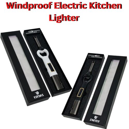 Electric Candle Arc Lighter USB Rechargeable, Bottle Opener, LED Light, Kitchen - Afbeelding 1 van 15