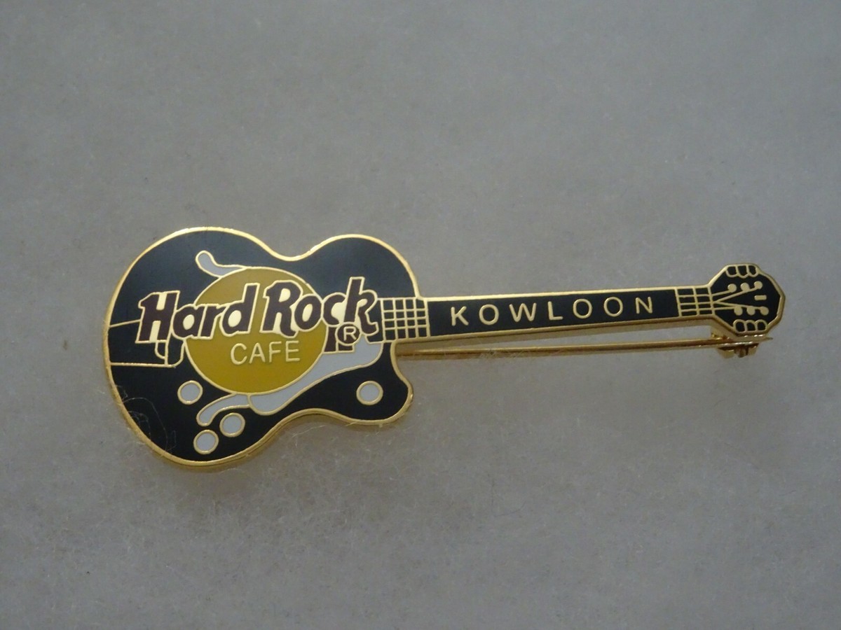 Hard Rock Cafe pin Kowloon Black Gibson Core Guitar | eBay