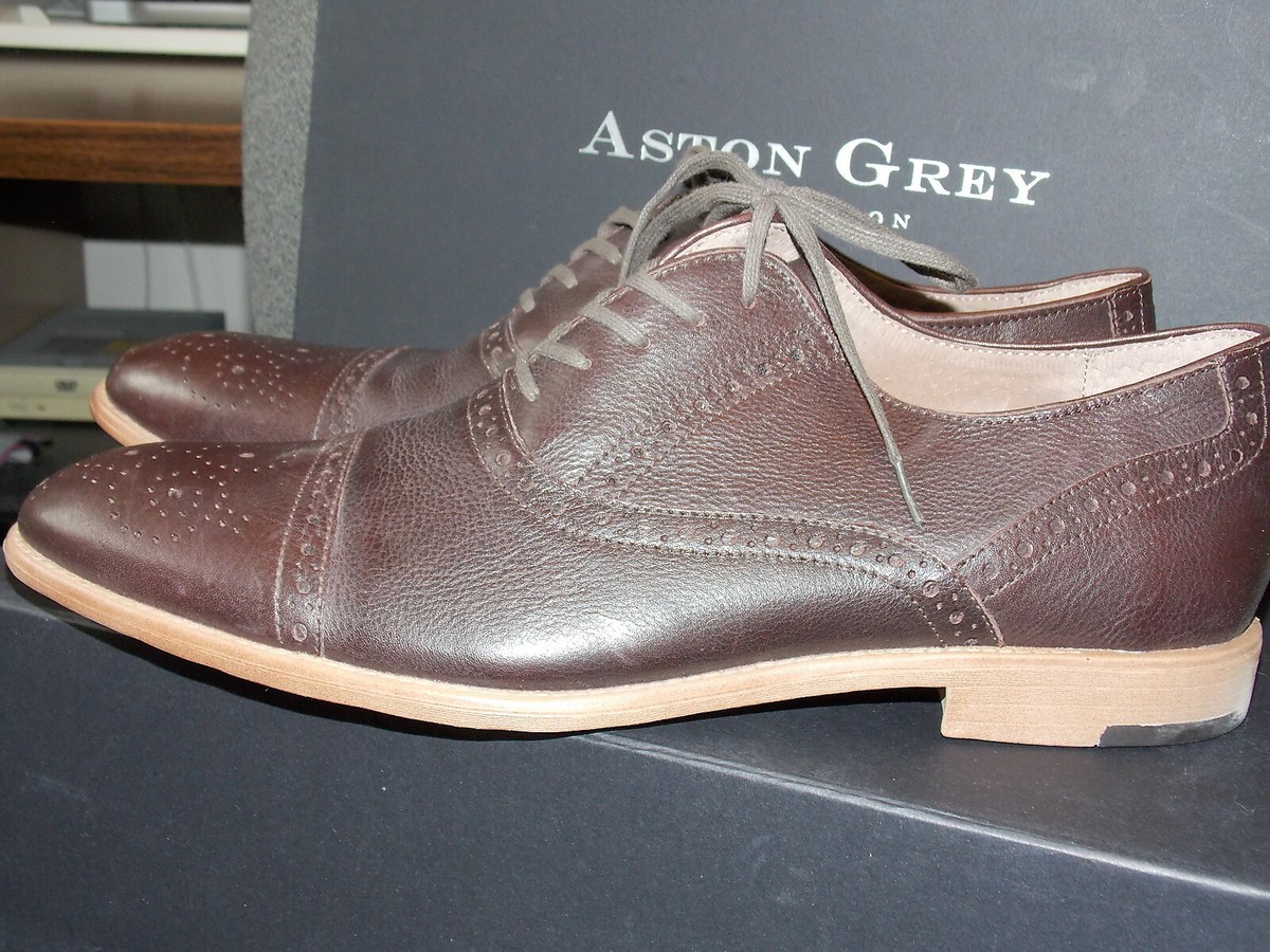 64% OFF NEW ASTON GREY Crocket Cap Toe Brogue Detail Shoe  display picture 2