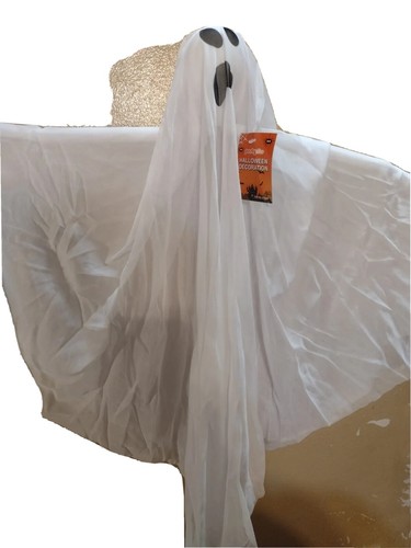 Halloween white ghost hanging decoration one size 12 inches by 14 in