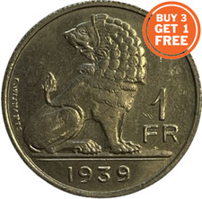 1 BELGIAN FRANC-FRENCH (QUE) -DUTCH (IE)- CHOOSE THE DATE FROM 1939-1940-BELGIUM