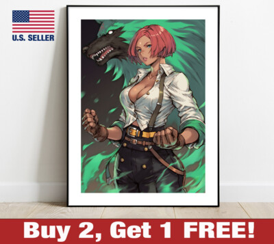Guilty Gear Giovanna Poster 18'' x 24'' Print Strive Game Room Wall Art Decor