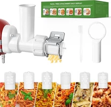 6 in 1 Pasta Attachment for Kitchenaid Stand Mixer, Durable Pasta Maker Attachme
