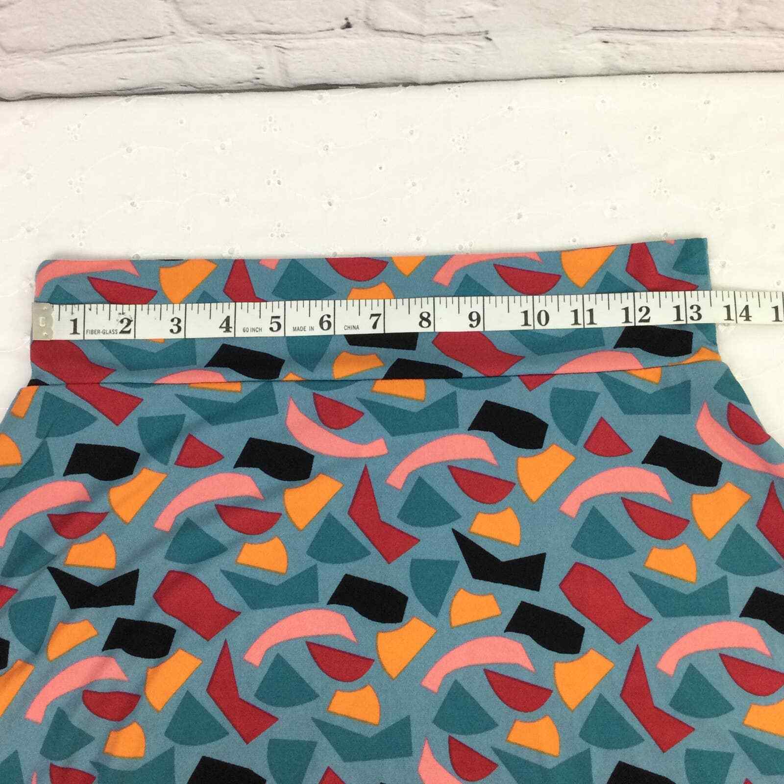 Lularoe Blue Geometric Pattern Stretch Waist Asym… - image 8