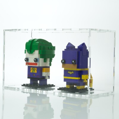 Display box for 2 LEGO BRICKHEADZ . Protects against dust and UV rays, STACKABLE