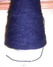 BLACK ACRYLIC SHINY CONE YARN MACHINE/KNITTING /NEEDLEPOINT 12.4 OZ