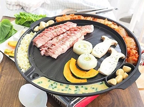 Queen Sense Korean BBQ Samgyeopsal Non-Stick All powerful Stovetop Grill Pan