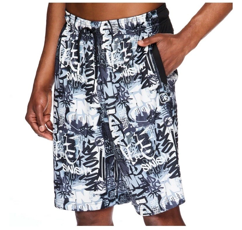 NUEVO Pantalones Cortos de Baloncesto And1 Para Hombres Estampado de Graffiti ¡TALLA PEQUEÑA! Foto 3 de 4