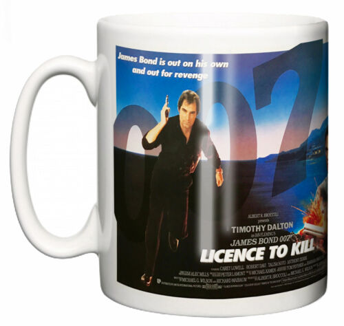 Licence to Kill Poster & Szene James Bond Timothy Dalton Film 1989 Kaffeetasse - Bild 1 von 4
