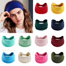 40 Colours Sport Headband Women Head Sweatband Elastic Sweat Hair Band Wrap