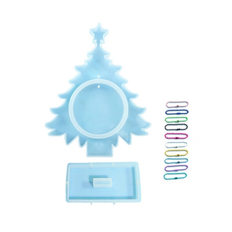 Christmas Tree Photo Frame Silicone Mold Unique Resin Casting Mold DIY Craft