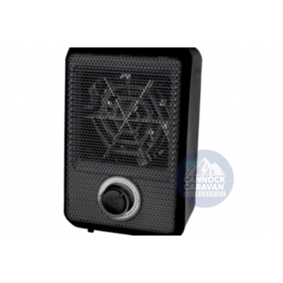 Quest Barbuda Low Wattage 230v Ceramic Thermostatic Compact Fan