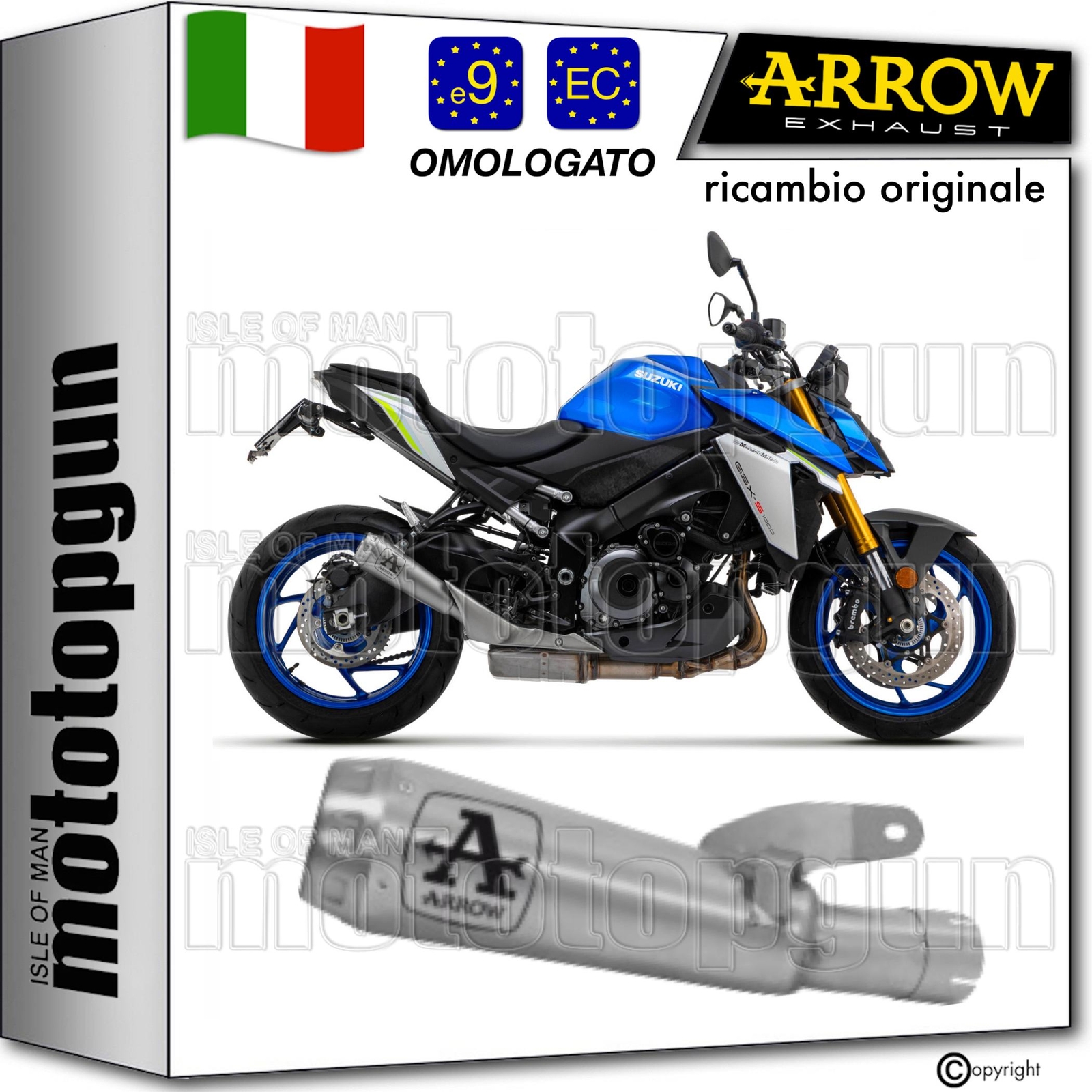 scarico omologato pro-race arrow per suzuki gsx-s 1000 gt 2023 23 2024 24