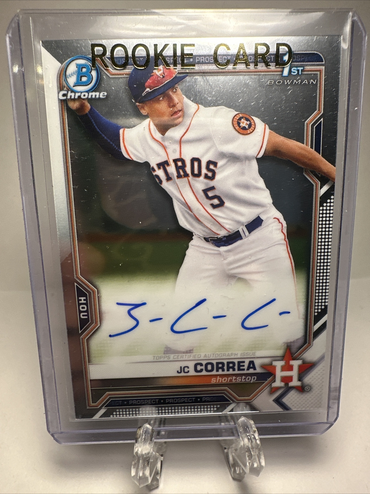 JC Correa 2021 Bowman Chrome Auto CPA-JCO Houston Astros QTY