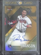 2017 Topps Finest Gold Refractor Autograph #FF-DS Dansby Swanson No 32 of 50