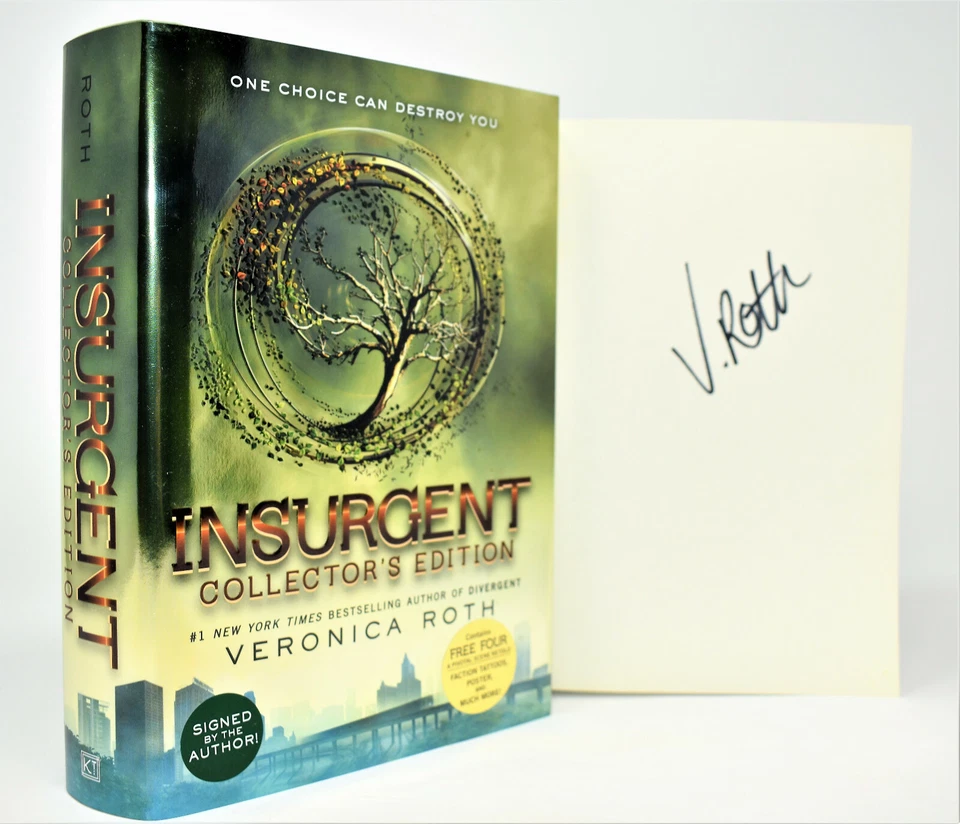 SIGNED 1/1 Insurgent Collectors Veronica Roth (Divergent) Tattoos Poster NEW Foto 2 de 4
