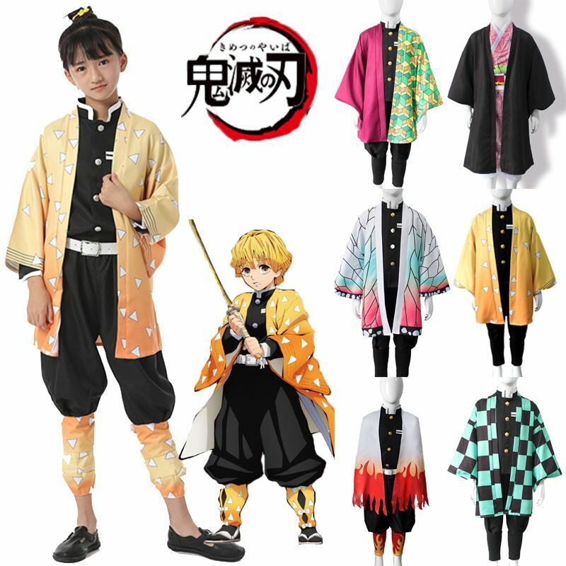 Disfraz de cazador de demonios de anime, disfraz de kimono para Halloween,  disfraz de disfraz para adultos y niños : : Juguetes y Juegos