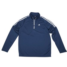 Adidas Mens Golf French Terry 1/4 Zip Pullover Crew Navy Size M UPF 50