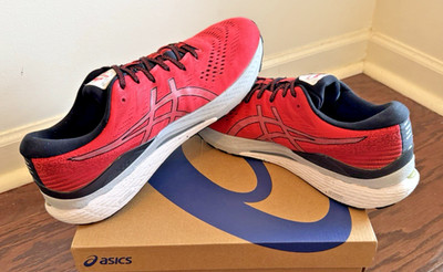 ASICS Gel-Kayano 28, Electric Red/Black, Men's 12, CLEAN!! NEW INSOLES!!  NICE!!