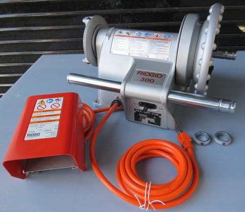 REBUILT RIDGID® 300 Power Drive Pipe Threading Machine 41855 & Foot Switch