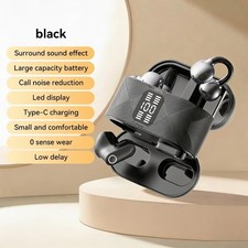 Open-Ear Earbuds Clip-On Sports Headphones Ear Grips 30H Playtime