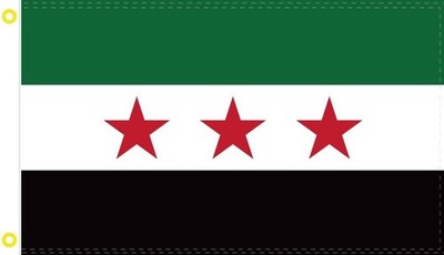 3X5 SYRIA SYRIAN 3 STAR 2024 REVOLUTION FLAG BANNER 100D W/ GROMMETS
