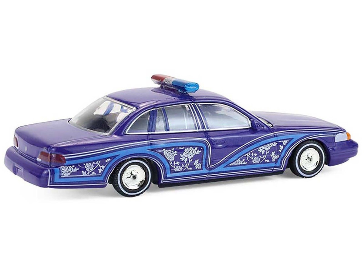 1992 FORD CROWN VICTORIA LOWRIDER BLUE 1/64 DIECAST MODEL BY