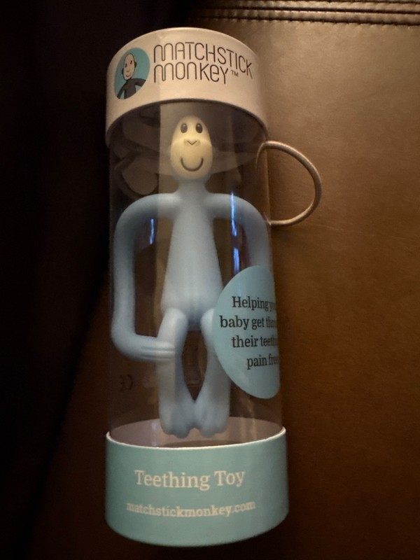 Matchstick Monkey Teething Toy New & Sealed Baby Blue