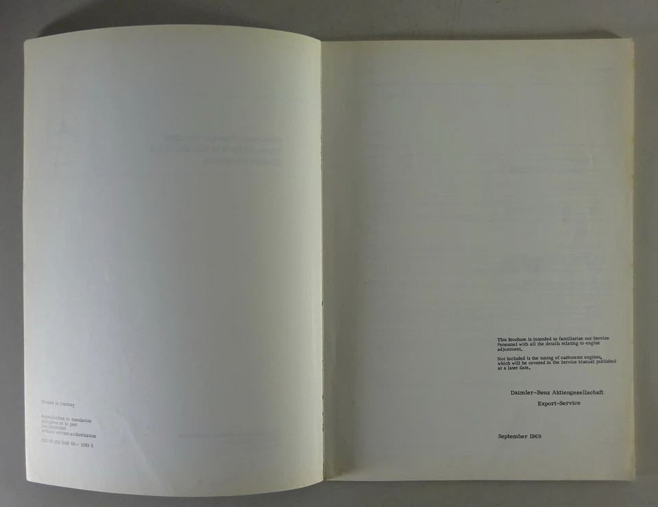 Manual De Taller / Introducción Mercedes-Benz 300 SEL W109 6.3 + 280 SL R113 - Imagen 2 de 4