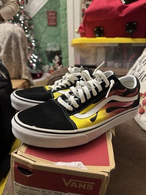 Vans Flaming Black And Red