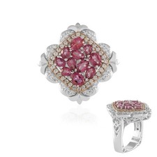 Rosa Topas Sterling Silber Ring