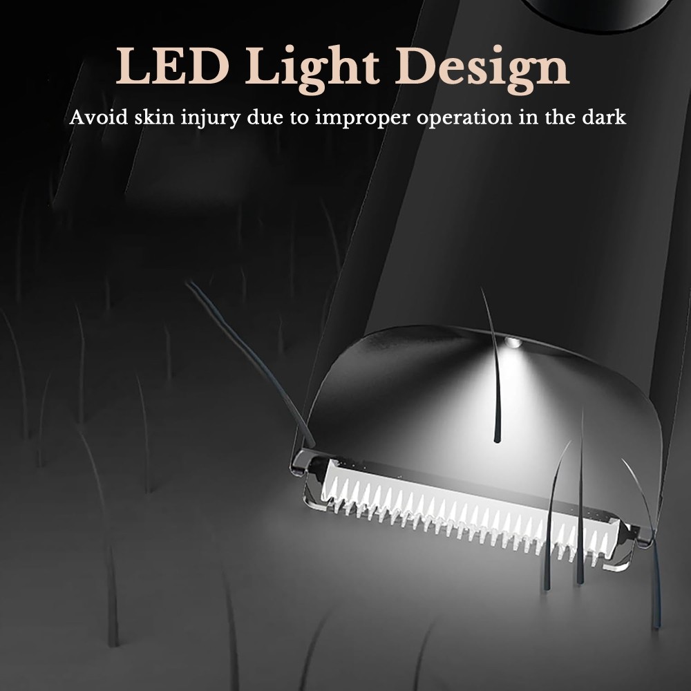 Groin Hair Trimmer for Men's Electric Ball Trimmer Wet/Dry Body Shaver