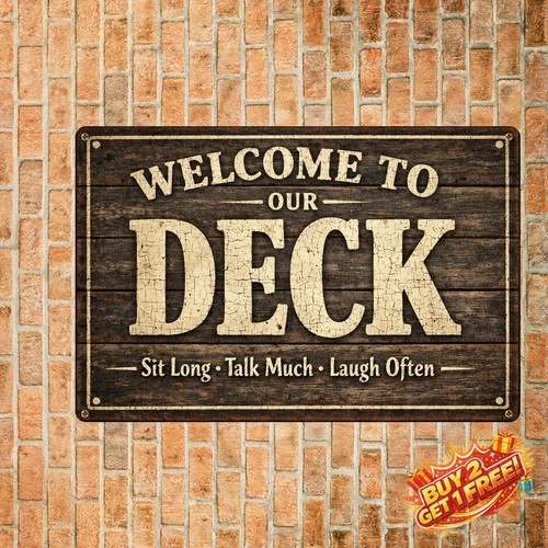 Putuo Decor Welcome Vintage Metal Tin Sign 8x12 Home Entrance Plaque